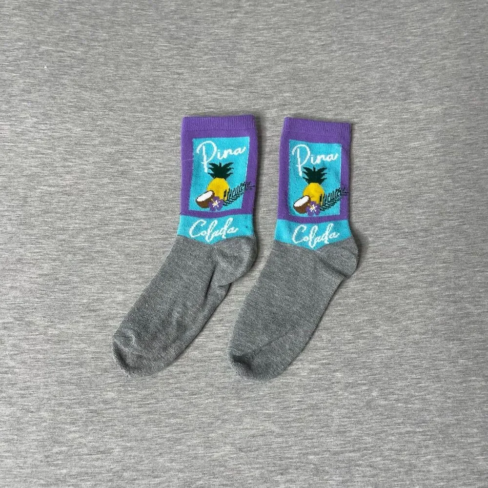 Kohl’s Women’s Pina Colada Graphic Crew Socks